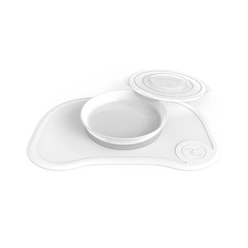 Vajillas y cubiertos: Vajilla infantil Click-Mat Mini+plato Twistshake  blanco 2023